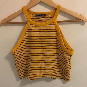 Yellow and black striped tank